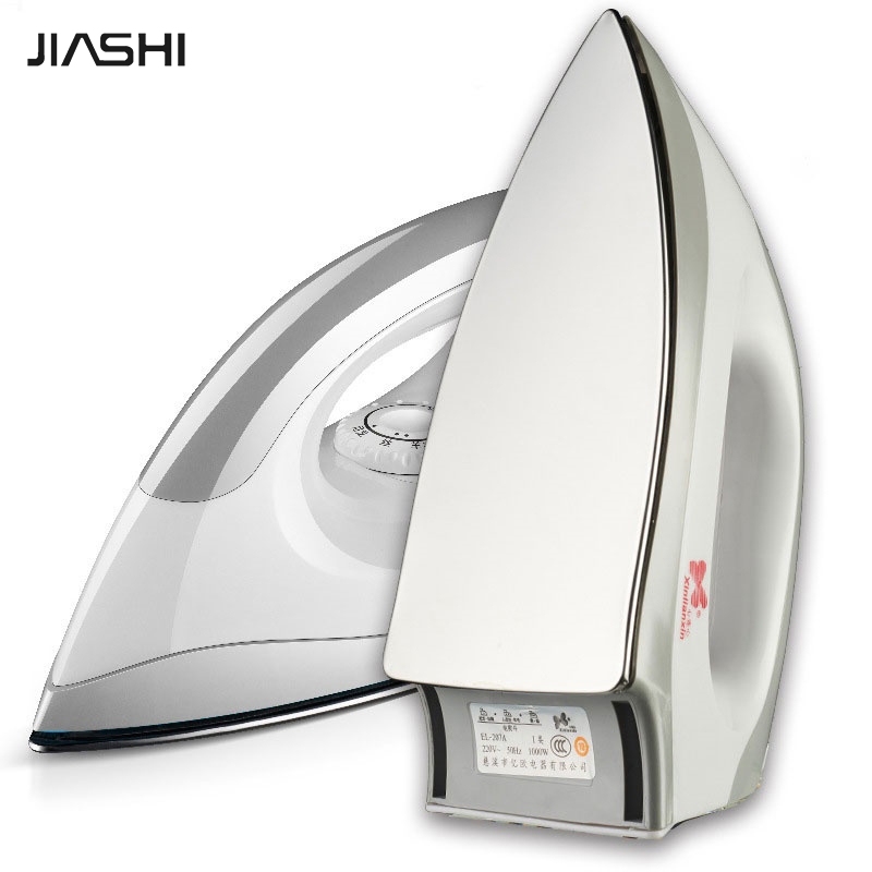 Jiashi Bàn ủi điện điều chỉnh nhiệt độ gia đình không cần thêm nước, bàn ủi truyền nhiệt, ủi và xóa nếp nhăn, ủi khô mặt đế nhẵn, bàn