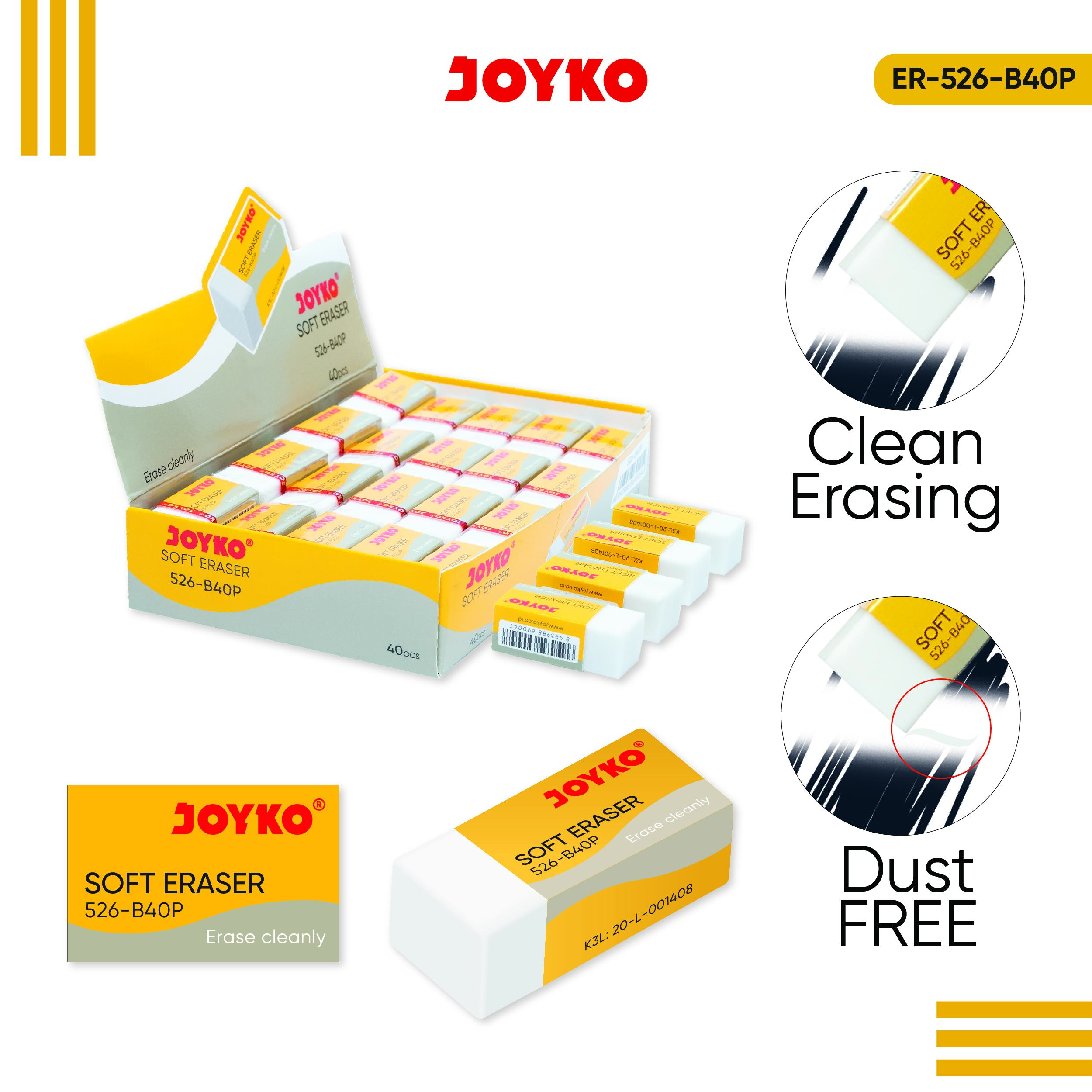JOYKO Eraser Penghapus 1 Pack ER-526-B40P Isi 40 Pcs