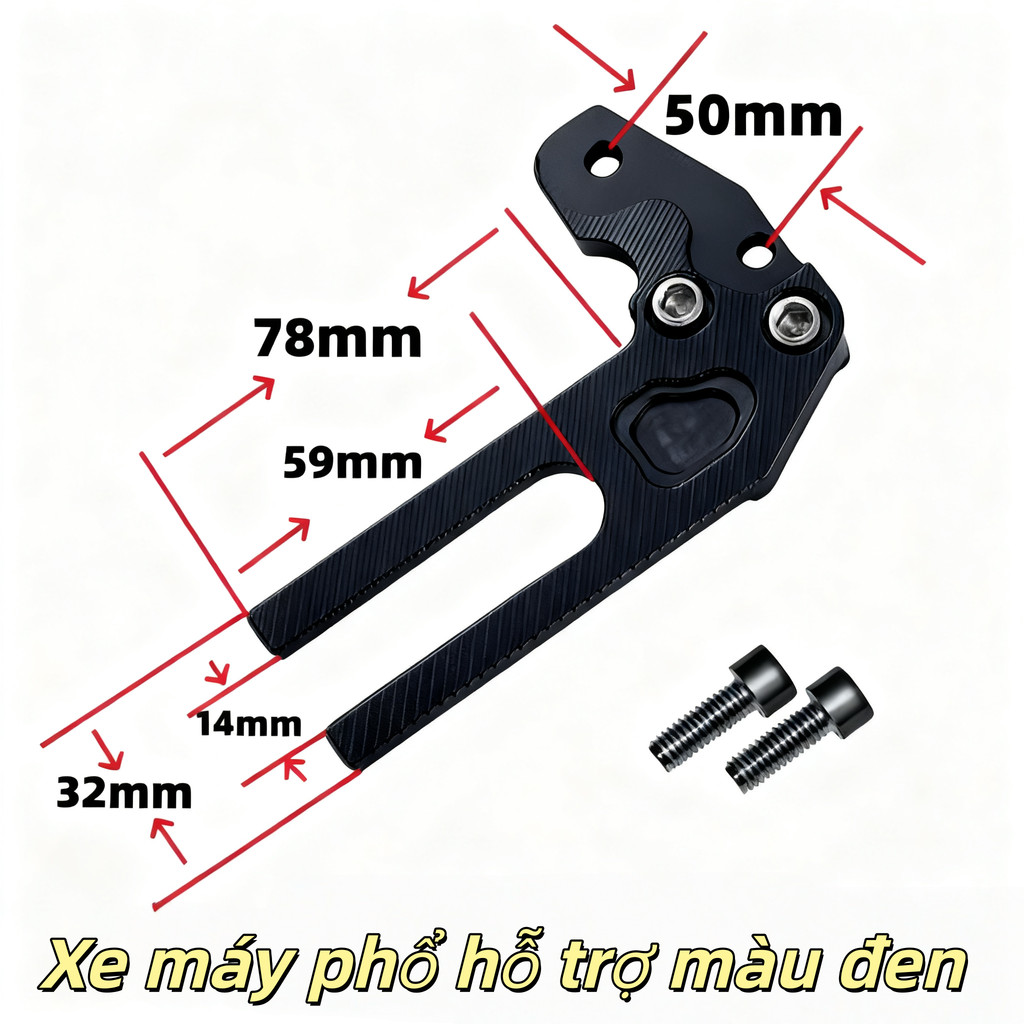     Giá đỡ xe máy màu đen đặc biệt cho máy nặng Giao diện chung cho tất cả các loại xe thể hiện phong cách đầu máy