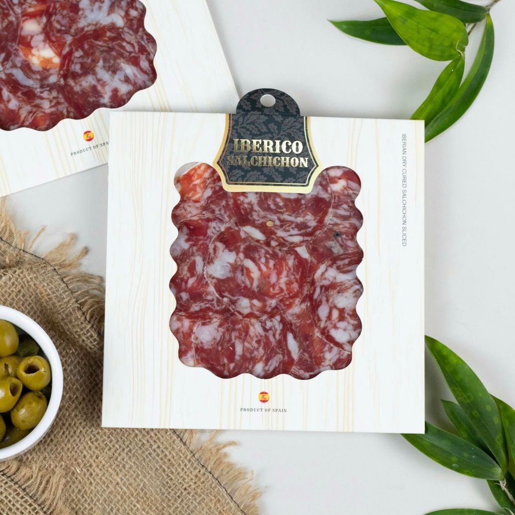 Xúc xích Iberico Salchichon cắt lát 50g