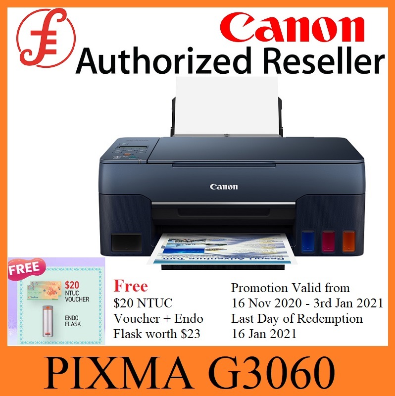 Canon PIXMA Ink Efficient G3060 - Navy | Easy Refillable Ink Tank, Wireless, All-In-One Printer for High Volume Printing Singapore
