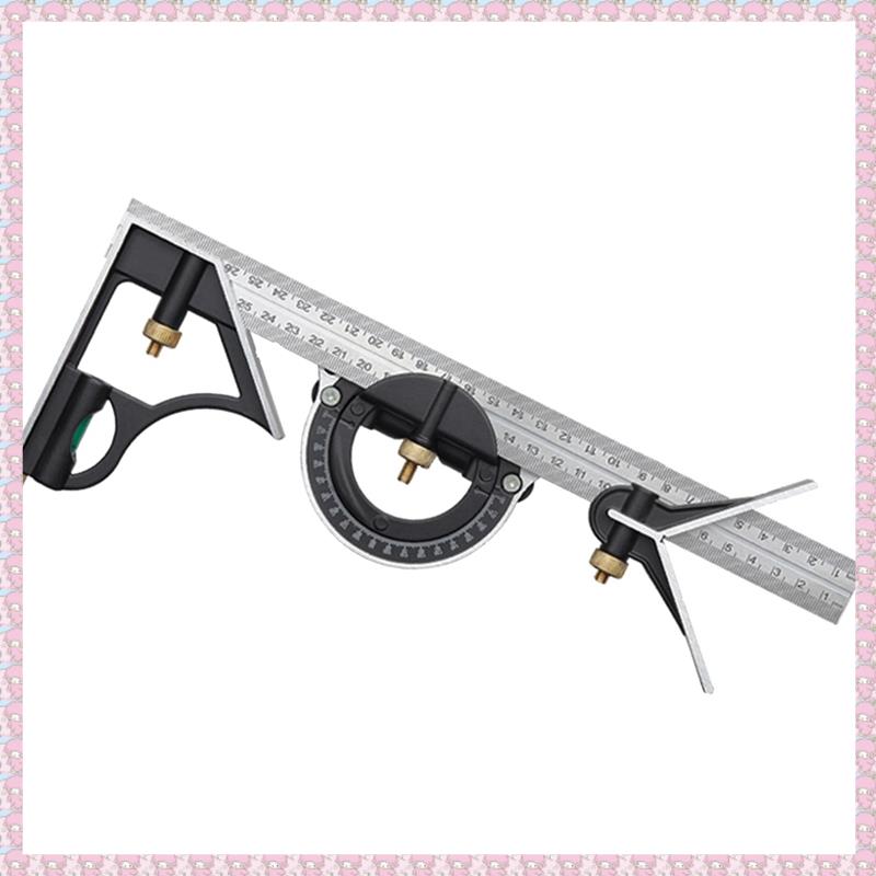(HRDA) Multifunctional Combination Angle Ruler 90 Degrees 45 Degrees Angle Ruler Right Angle Ruler