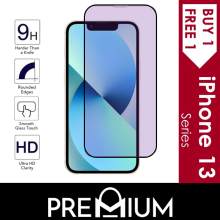 [BUY 1 FREE 1] Clear Anti Blue Ray Full Coverage Cover Tempered Glass Screen Protector For iPhone SE 2020 2nd Gen  Xs Max Xr 7 8 Plus Huawei Nova 5T Honor 20 P20 30 Pro Lite Mate 20 10 OPPO Reno Z