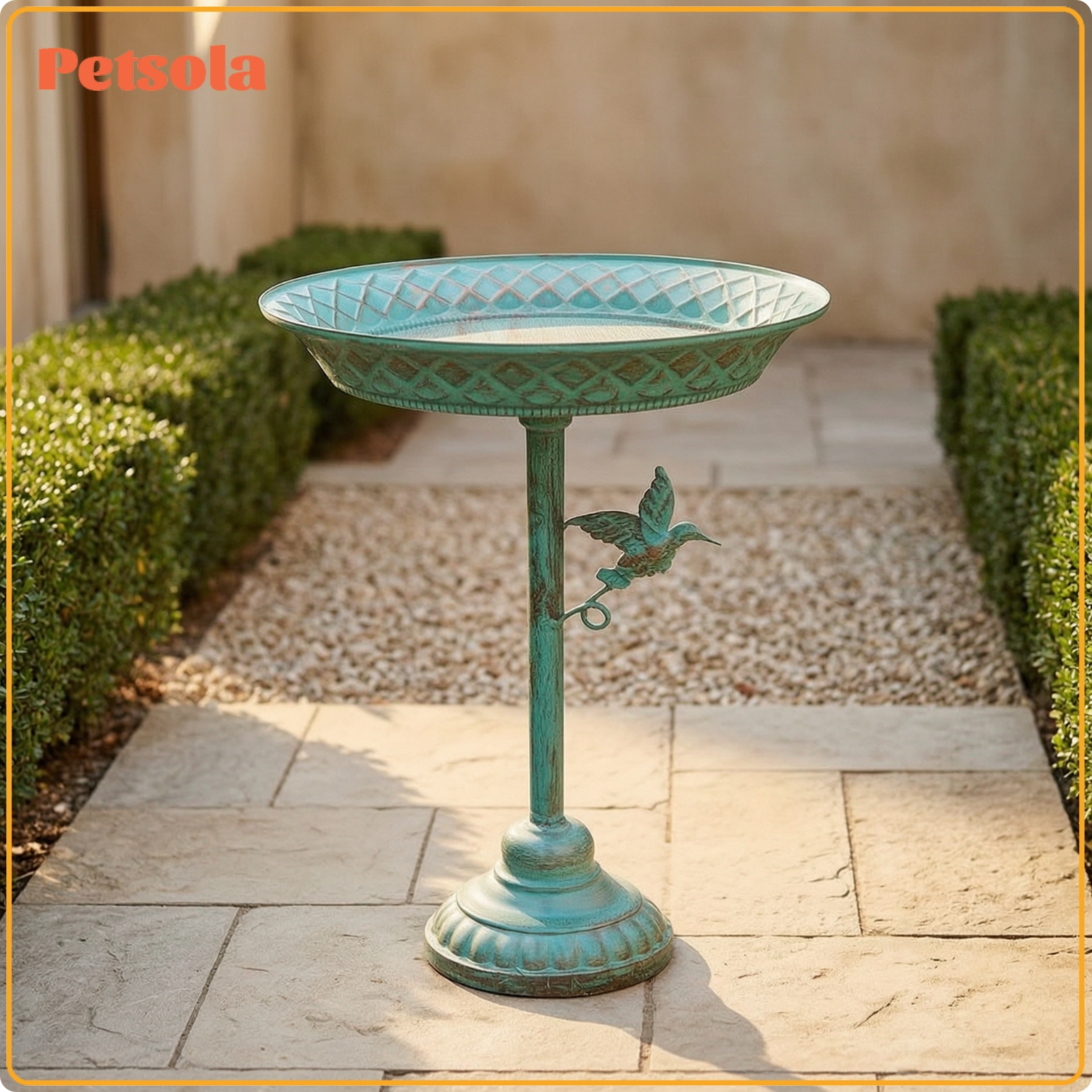petsola Metal Pedestal Bird Bath Weighted Bird Bath with Stand Patio Garden Decor Lawn for Gardeners ราคา 4,682 บาท*ส่งฟรี