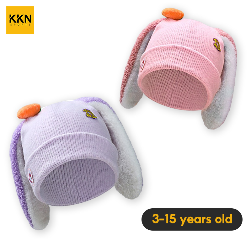 KKN เด็กหมวกฤดูหนาวที่อบอุ่นหนากระต่ายรูปร่างเด็กหมวกกันลม 3 ~ 15 ปี - ยี่ห้อ KKn ราคา 820 บาท*ส่งฟรี