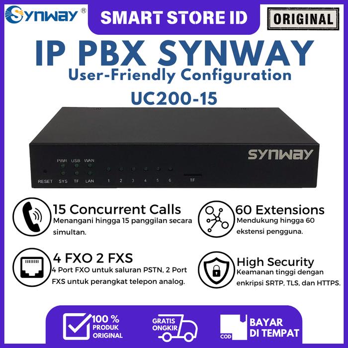 PROMO IP PBX SYNWAY UC200-15 60 EXT 4 FXO 2FXS - majuterus02 Harga  4,219,000 Ringgit*Penghantaran Percuma