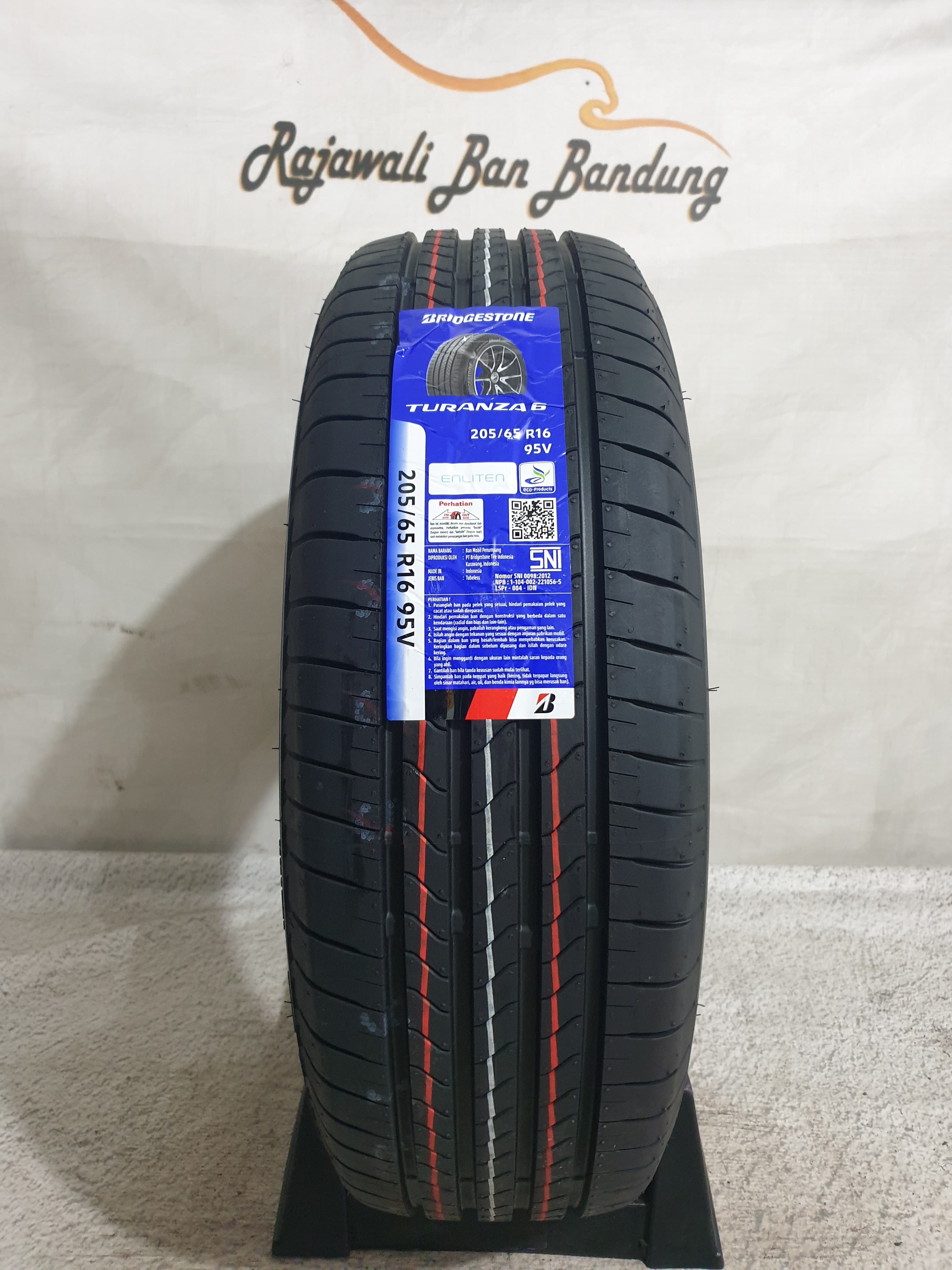 Ban Mobil BRIDGESTONE TURANZA 6 205/65 R16 Ban Mobil Berkualitas Harga 1,316,700 rupiah*Gratis Ongkir