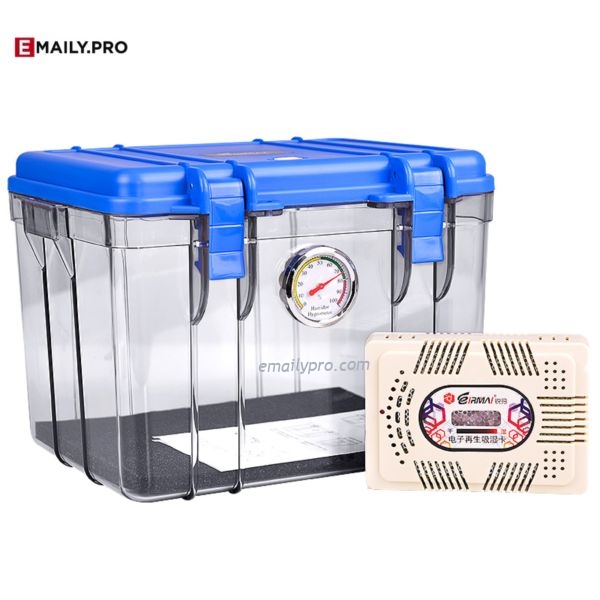 Hộp chống ẩm Eirmai R10 kết hợp ẩm kế cơ học chống ẩm siêu tốt cho máy ảnh