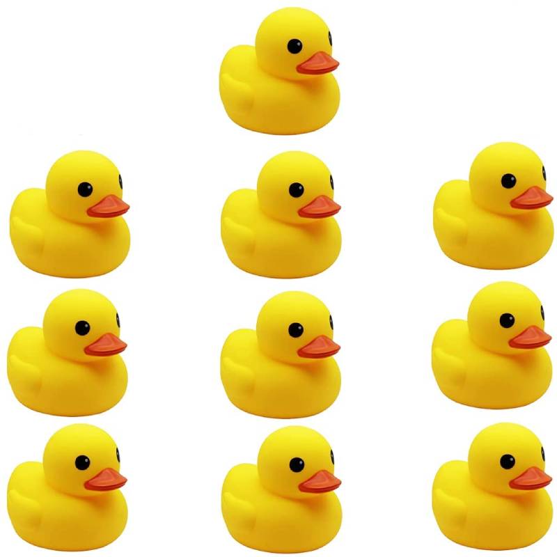 5 Pcs/Set Mini Baby Children Bath Toys Cute Rubber Duck Fishing