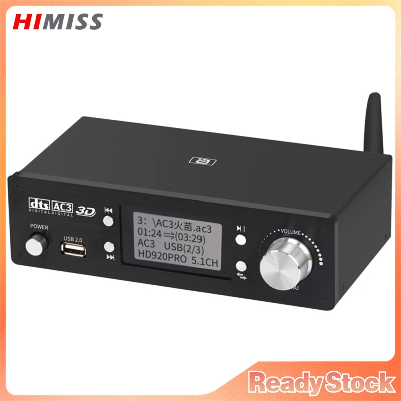 HIMISS HD920BPRO Audio HD Sound Decoder Converter 5.1CH Audio Adapter U Disk Optical Coaxial Decoder For Projectors ราคา 7,376 บาท*ส่งฟรี