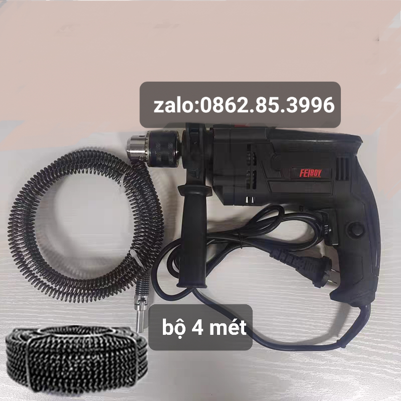 Dây thông cống lò xo dài 3 m phi 16- đầy đủ phụ kiện💰freeship💰 free ship