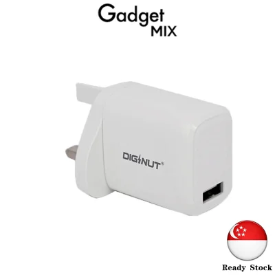 Gadget MIX Fast Charge/5V 2.1A/1-Port USB Charger/Wall Adapter/Iphone12 Samsung OPPO Huawei/3 Pin UK Plug/White/UX-10