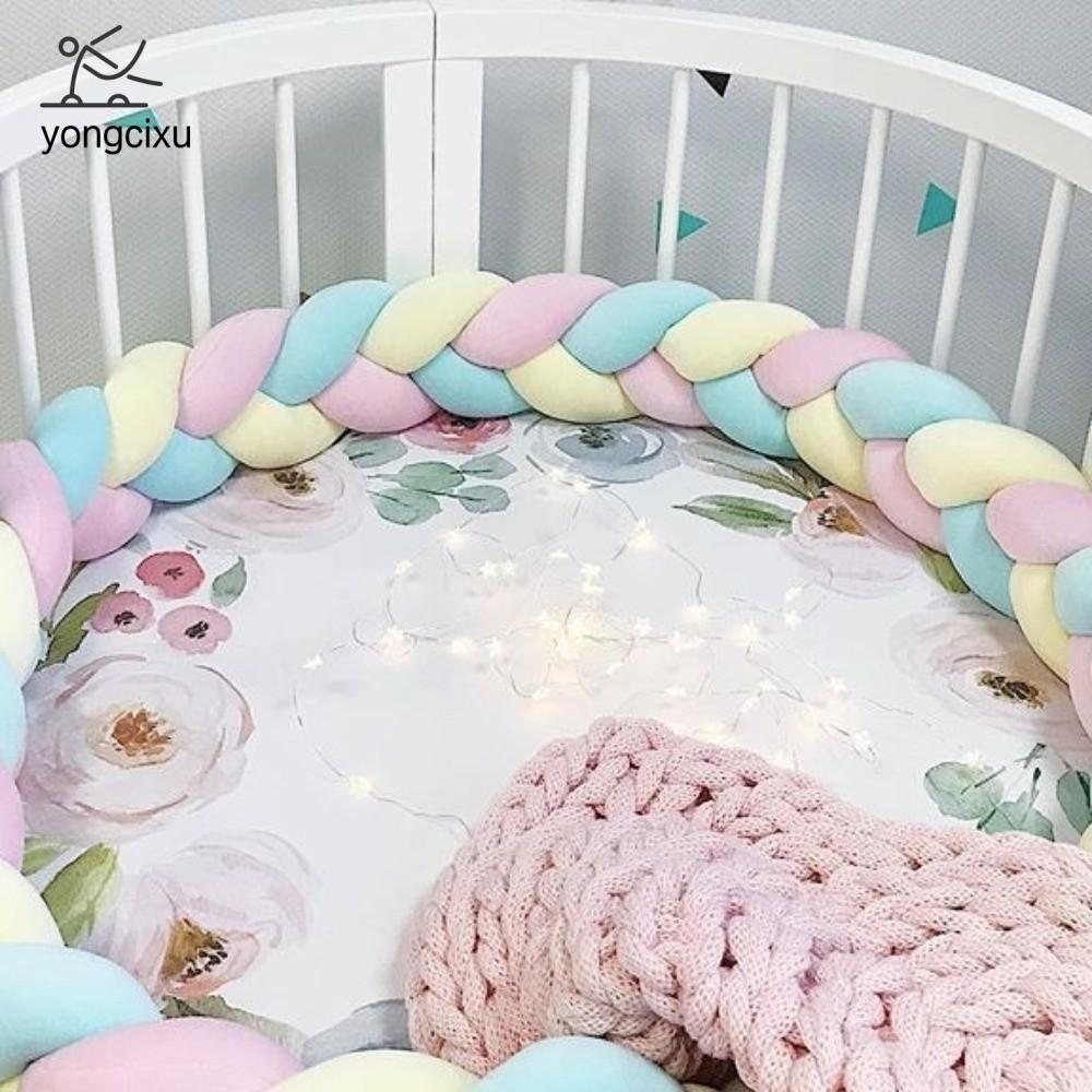 YONGCIXU Lông mềm mại Chắn giường cho trẻ sơ sinh Làm thủ công Thoáng khí Chắn giường Trang trí Thân thiện với da Bảo vệ cũi Giường trẻ em