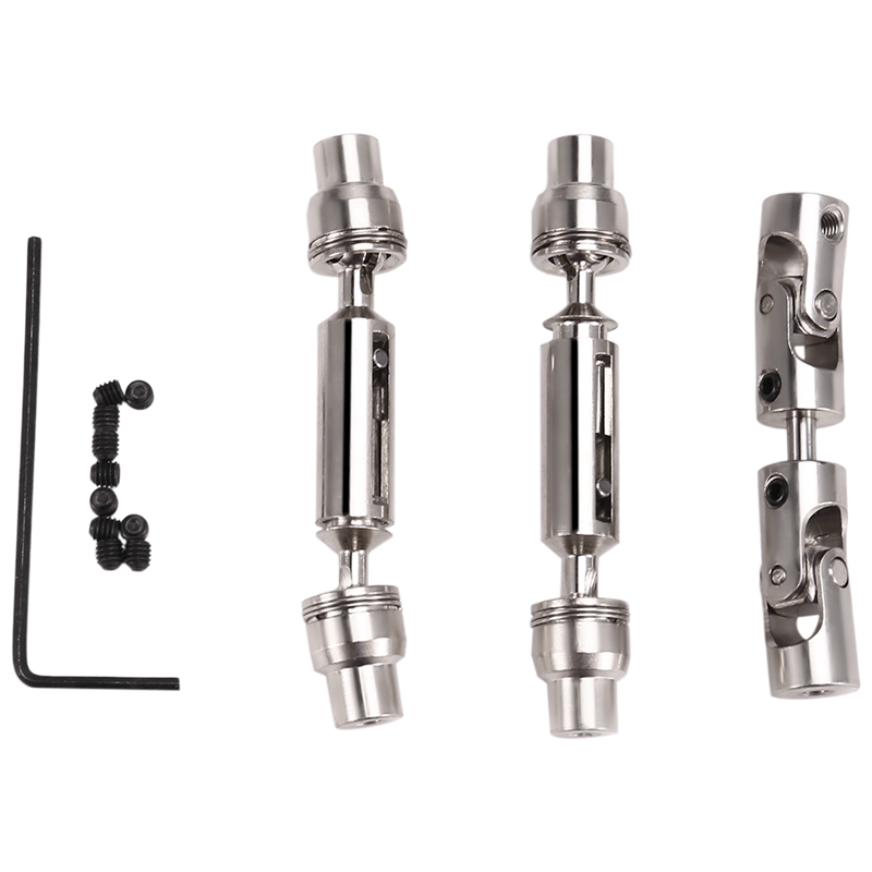 3Pcs Metal Drive Shaft CVD for B16 B36 Q60 Q63 Q64 MN77 FY004 6WD 6X6 1/16 RC Car Upgrade Parts