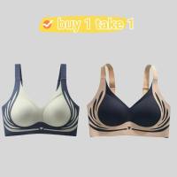oobest【Delivery 2-3 Days】Buy 1 Take 1 Push Up Bra Seamless Bra Anti gravity Bra Women bra non wire Comfort Thin Cup Bra underwear ladies Fast Shipping
