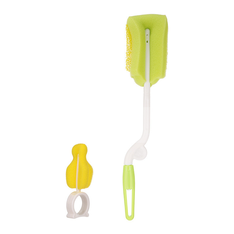 2IN1 Baby Milk Bottle Brush Cleaner Set Sponge Cleaner Durable Infant Feeding bottol brush