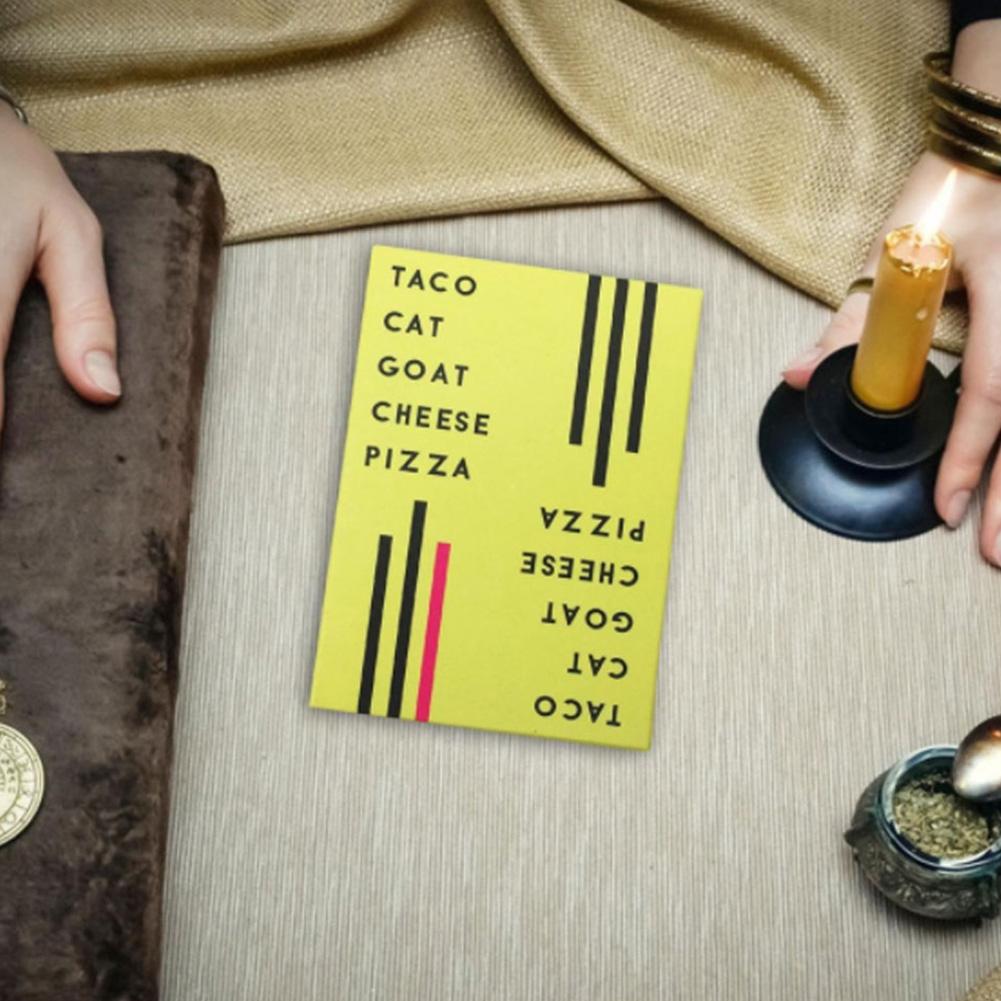 Taco Cat Goat Cheese Pizza Game Card For Adults And Teenagers F9N4