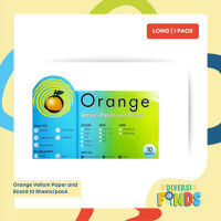 100 PCS or 10 Packs Orange Vellum White 120gsm Smooth Surface - Short A4 Long Size