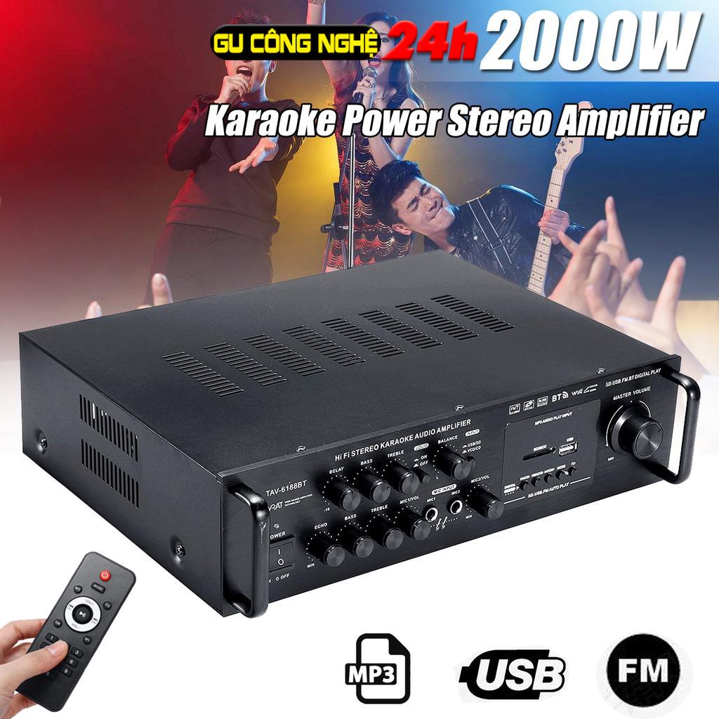 Ampli sunbuck 326bt - sunbuck tav 6188bt có bluetooth dùng nguồn điện 220v/12v