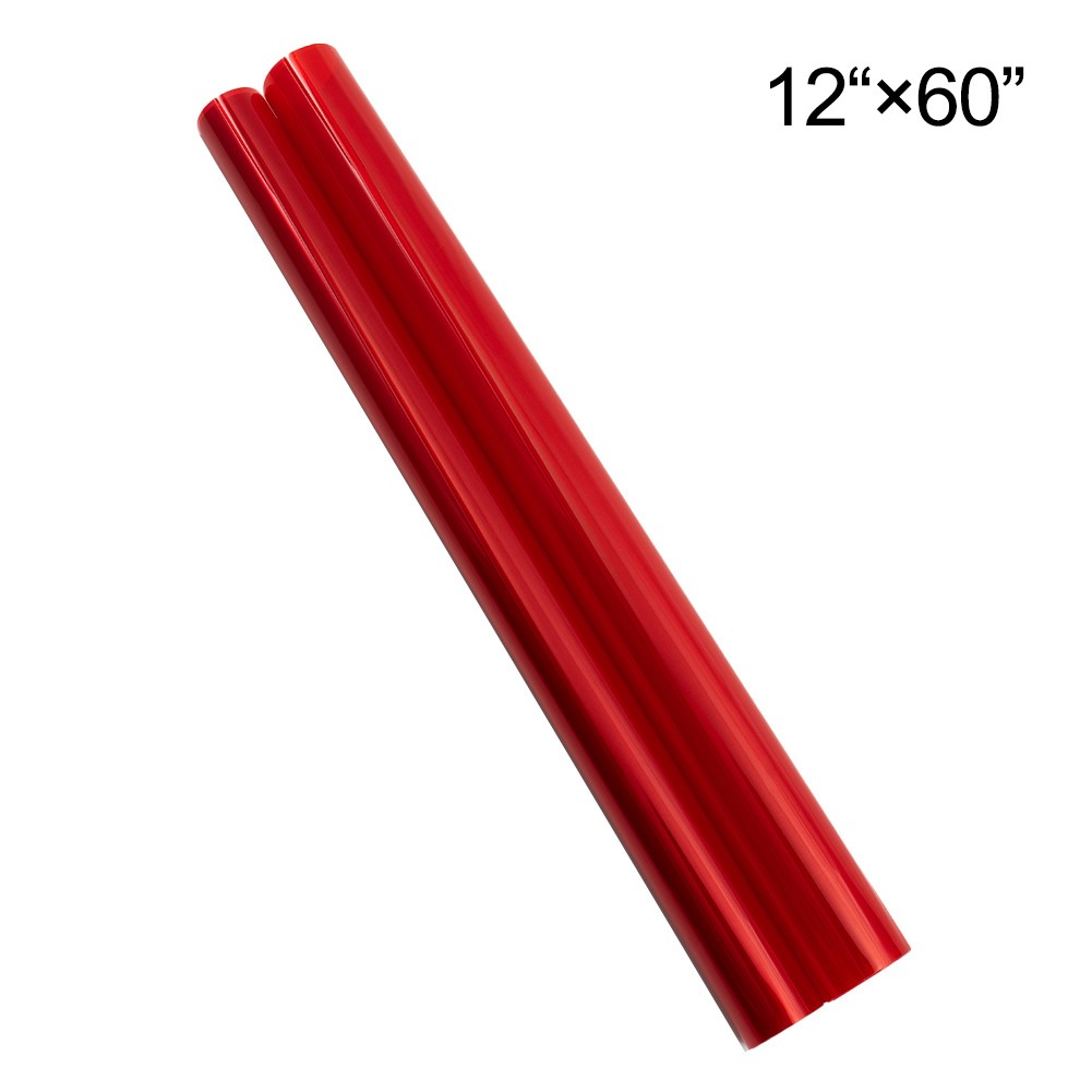 [Phong cách thời trang tự động] tấm phim màu đèn Vinyl màu đỏ cho xe hơi và xe tải 12x60 inch cho đèn pha đèn sương mù