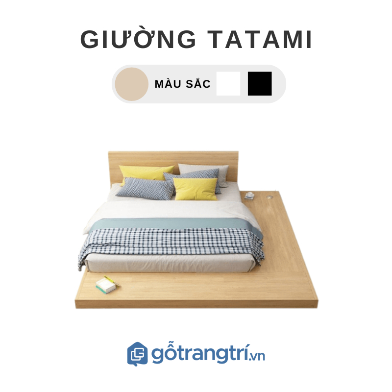 Giường Ngủ Tatami Phong Cách Nhật Cỡ Lớn Thiết Kế Hiện Đại GHY 9207