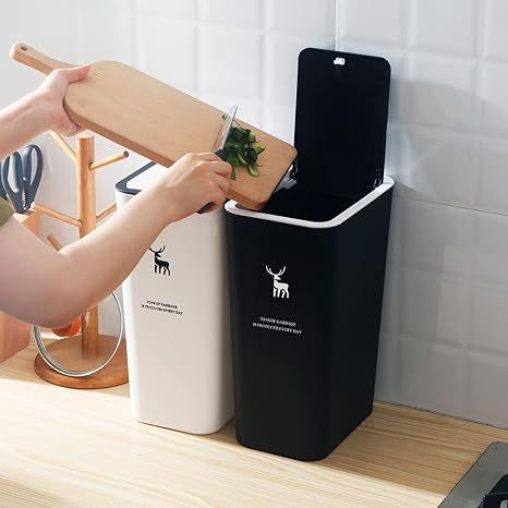 Thùng Rác To 15L Nắp Bật Nhấn Nút Sang Trọng, Chất Liệu Nhựa Dẻo Chịu Va Đập Có Tay Cầm Dễ Dàng Vệ Sinh Cho Gia Đình