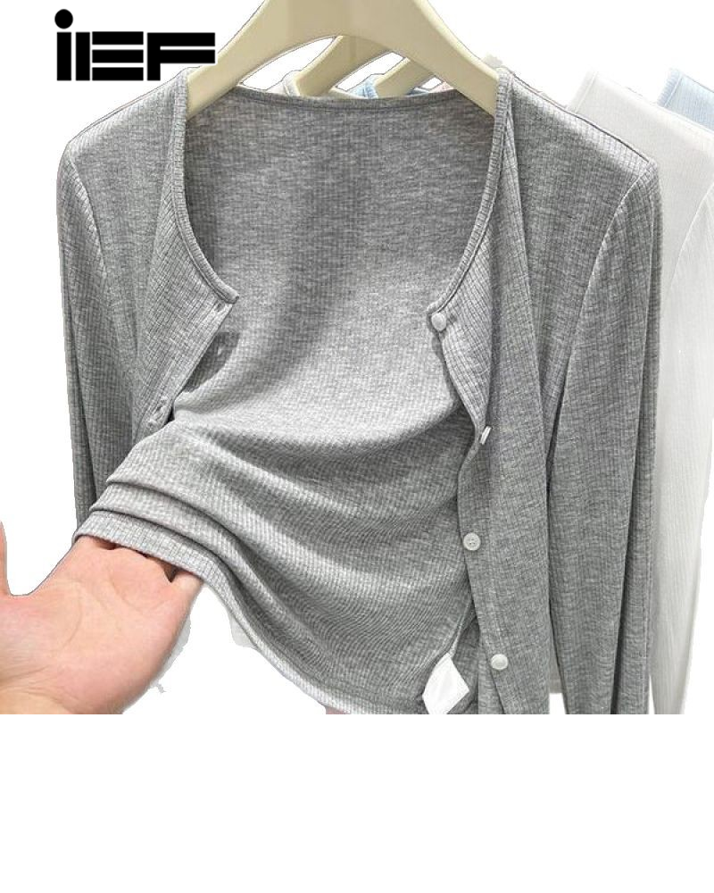 Ief Áo cardigan dệt kim thanh lịch cho phụ nữ-Trọng lượng nhẹ, phong cách trang phục công sở