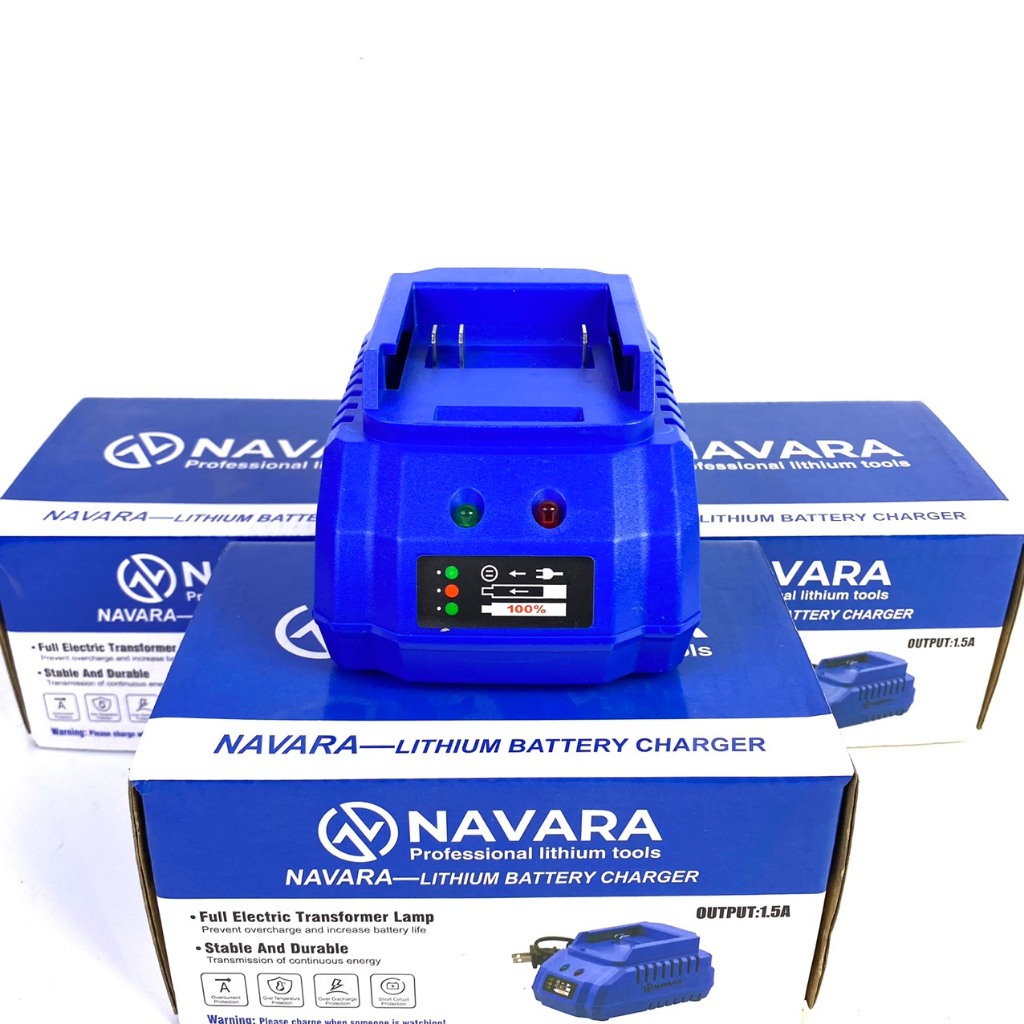 Đế sạc pin NAVARA dùng cho Chân pin phổ thông 4cm cho các dòng máy khoan, máy siết bulong