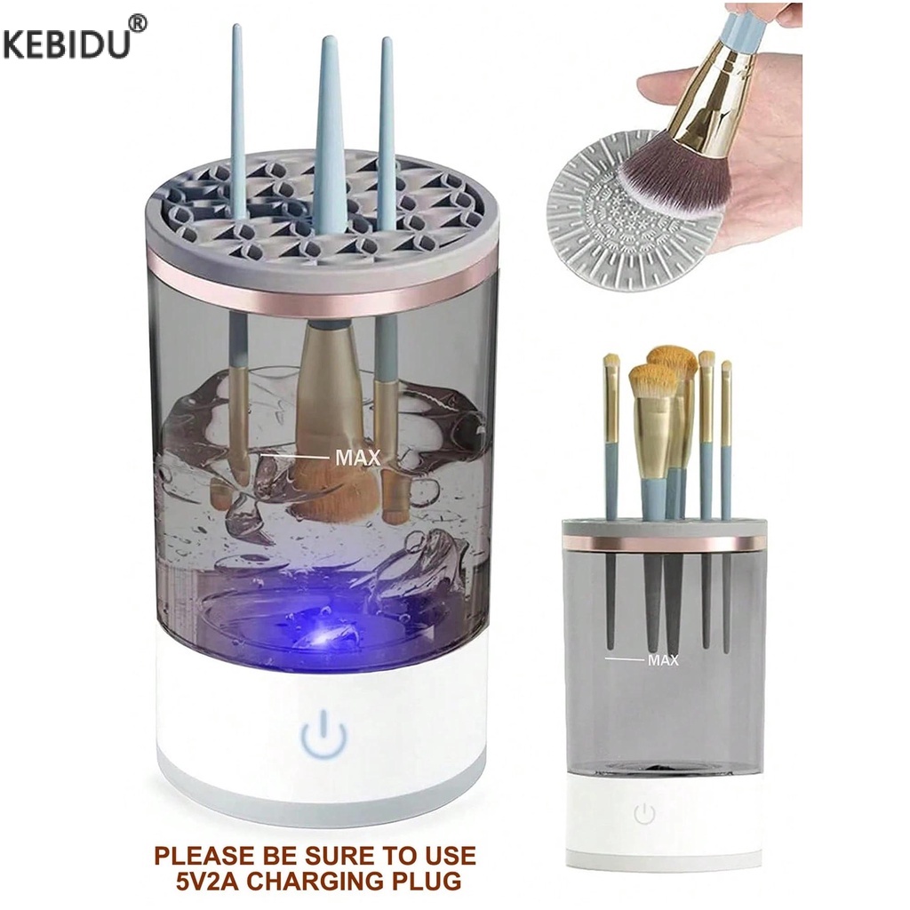 3-trong-1 tự động làm sạch cọ trang điểm và sấy tự động quay dụng cụ vệ sinh cọ trang điểm làm sạch cọ trang điểm brushy dụng cụ vệ sinh cọ trang điểm