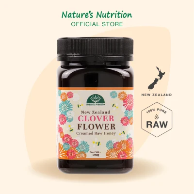 Nature's Nutrition New Zealand Creamed Clover Raw Honey 500g / 500g x 2