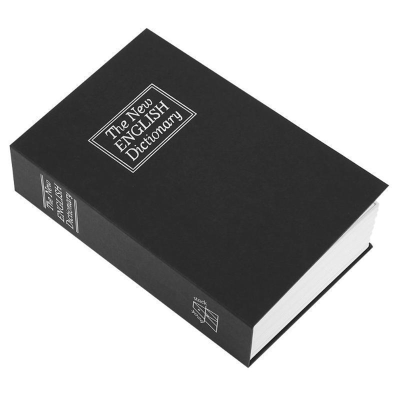 (JGWU) Transfer Book Safe With Combination Lock Secret Hidden Metal Lock Box Money Storage Box Piggy