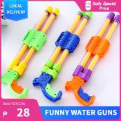 Kid-friendly long range water blaster for beach and pool fun