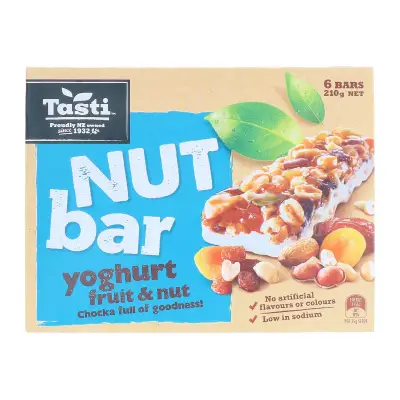 [ Bundle of 2 ] Tasti Nut Bar Yoghurt Fruit And Nut- by Optimio Foods