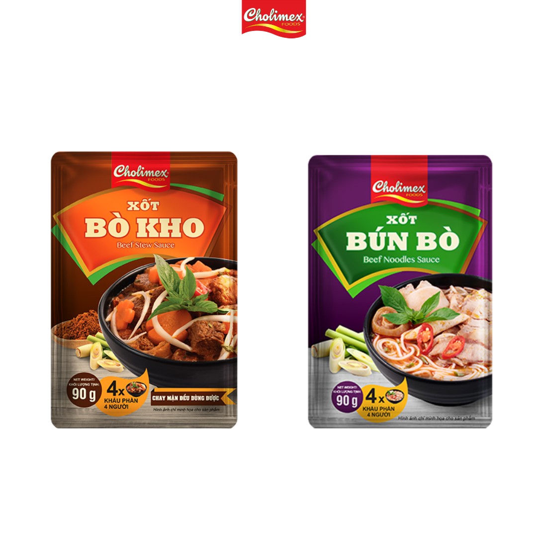 Xốt Gia Vị Nêm Sẵn Đậm Đà, Dễ Nấu Chuẩn Vị Dễ Làm Cholimex Gói 90g