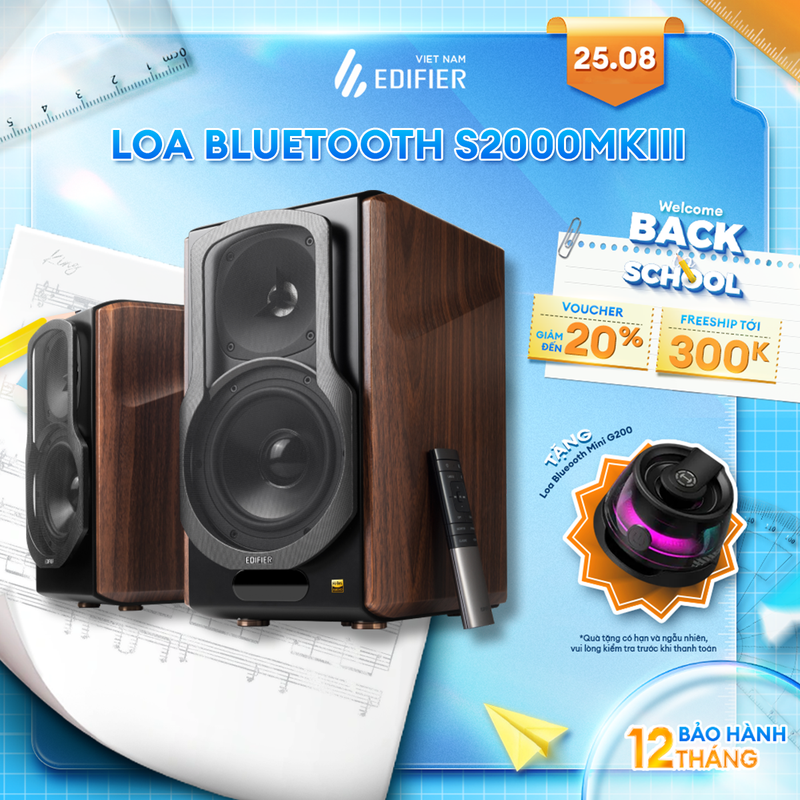 Bộ loa bluetooth bookshelf hifi cao cấp edifier s2000mkiii | công nghệ aptx | kèm dây monster cable 2rca ra 4rca 2m | bảo hành 24 tháng 1 đổi 1