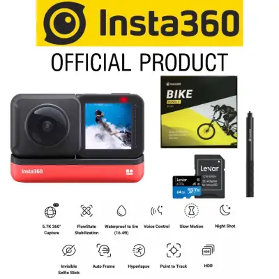Insta360 One R 360 Edition with Bike Bundle - Modular Action Camera (Official Product)(1 Year Warranty)(100% Original)(Ready Stocks)(Fast delivery)