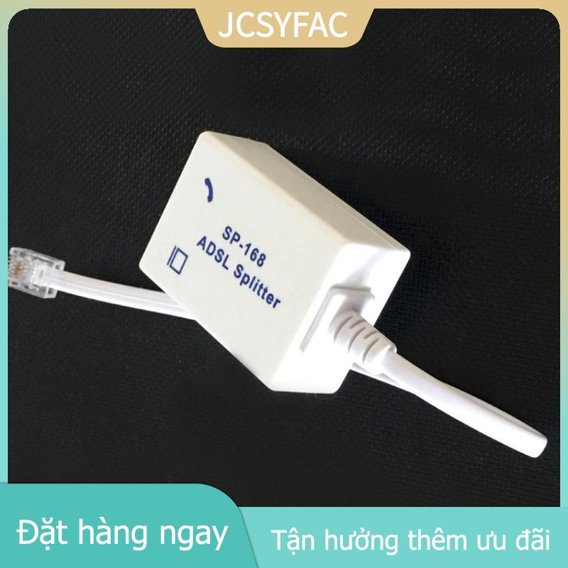 JCSYFAC YINGRAN 1 chiếc Bộ chia lọc DSL Bộ chia ADSL cho đường dây điện thoại Đầu đực sang 2 đầu cái RJ11 6P4C 6P2C Bộ chuyển đổi modem điện thoại