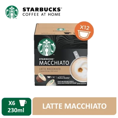 Starbucks Latte Macchiato by Nescafe Dolce Gusto Coffee Capsules / Coffee Pods 6 Servings [Expiry Jun 2022]