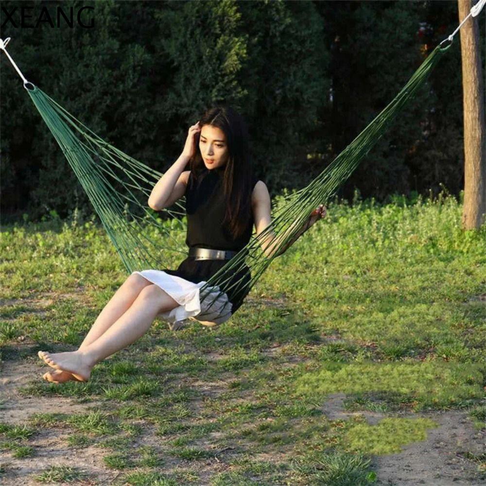 XEANG Có dây Võng lưới ni lông Gấp Di động Giường ngủ ngoài trời Võng treo Siêu nhẹ Võng Cắm Trại Ngủ ngoài trời