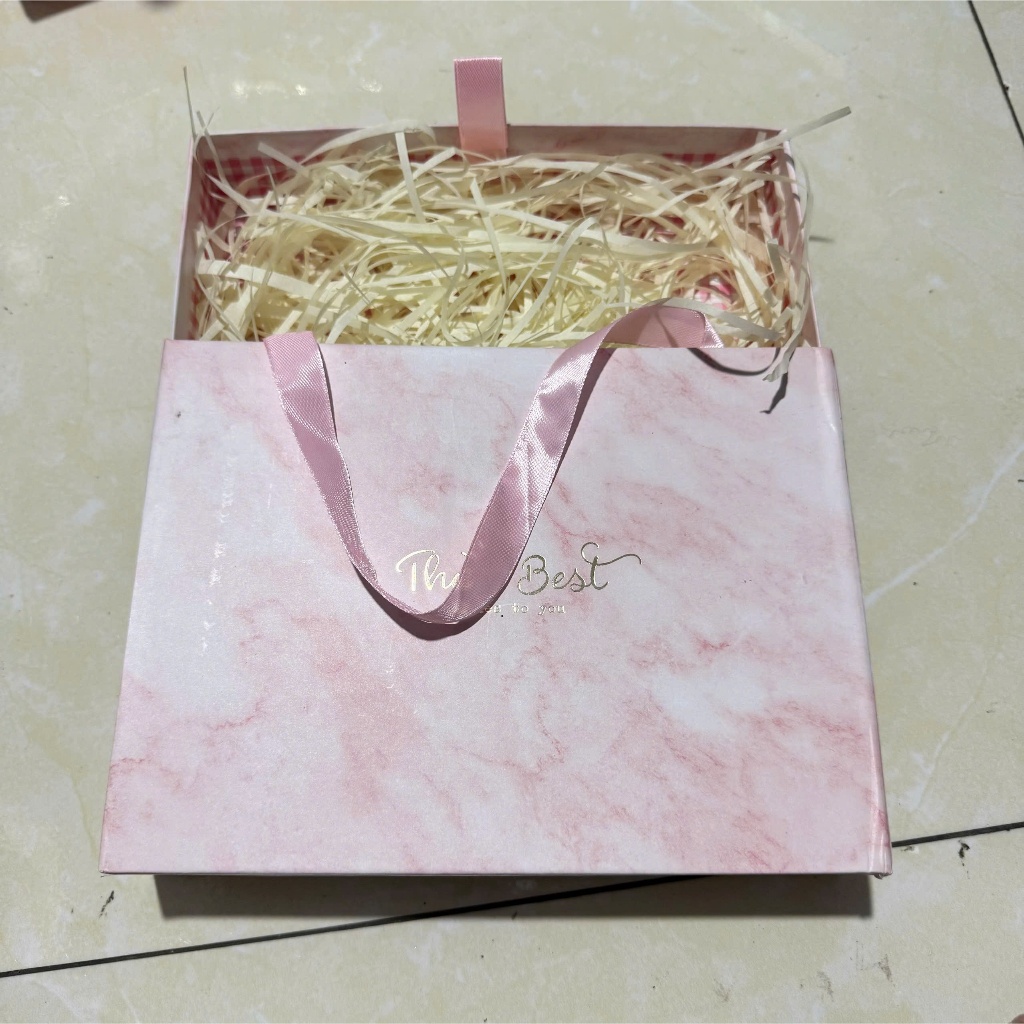 Hộp đựng quà tặng Hộp kéo kèm quai xách cứng cáp nhiều size Hộp quà màu hồng xinh xắn Lémi Accessories