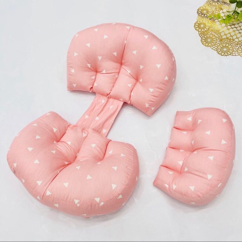 Gối ômGối bà bầu cánh tiên ôm giữ bụng bầugiảm đau lưngtức bụngcó thể dùng cho cả bé sau sinh vải cotton mềm mịn bông gòn 7D tinh khiết có dây điều chỉnh.