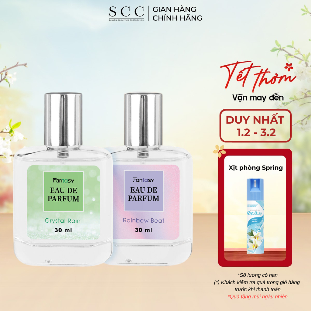 Combo 2 Nước Hoa Nữ Fantasy Hương Tự Tin Hương Tươi Mát Dành Cho Học Sinh Sinh Viên 30ml/chai