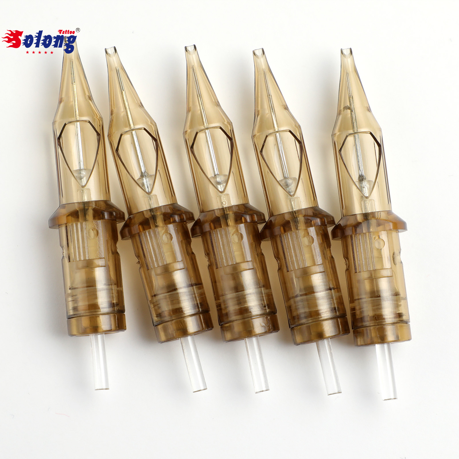 Solong Tattoo 20pcs kim xăm Cartridge lót tròn #10 #12 bugpin lót tròn/RL cho lót Shader trang điểm kim xăm