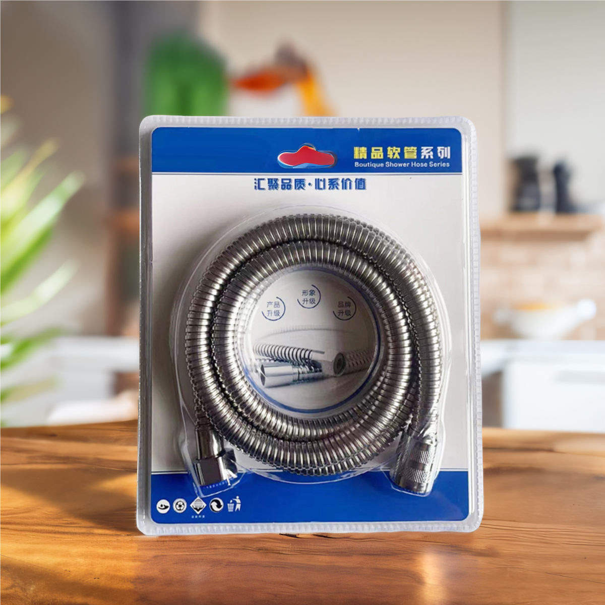 Stainless Steel Shower Hose, Silver, Antique, High Quality Reinforced, Bathroom Accessories, Shower Pipe, Bathroom Shower Head Explosion-Proof Water Inlet Hose, Brass Cap