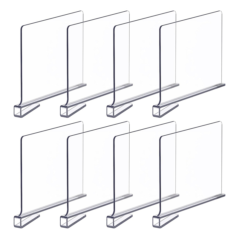 (GXAD) Transparent Shelf Dividers, Transparent Wardrobe Organizers, Acrylic Dividers for Wallets, Handbags, Clothes, Sweaters