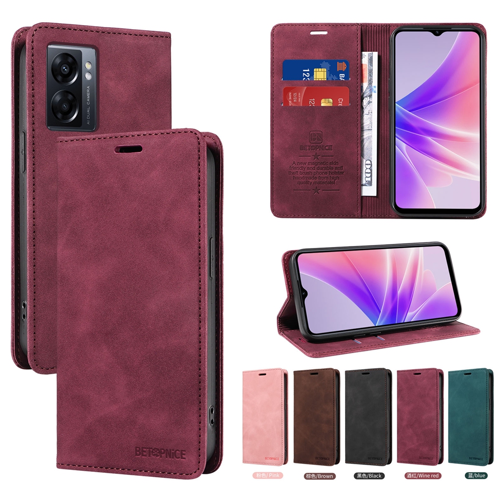 Vỏ Nắp gập Có Khe Cắm Thẻ Ví da từ tính cho OPPO A57 A77 A57S A77S A78 A98 A17 A17K A96 A95 A94 A76 A74 A55 A54 A16 A16K A15 A15S A5 A9 2020 vỏ điện thoại