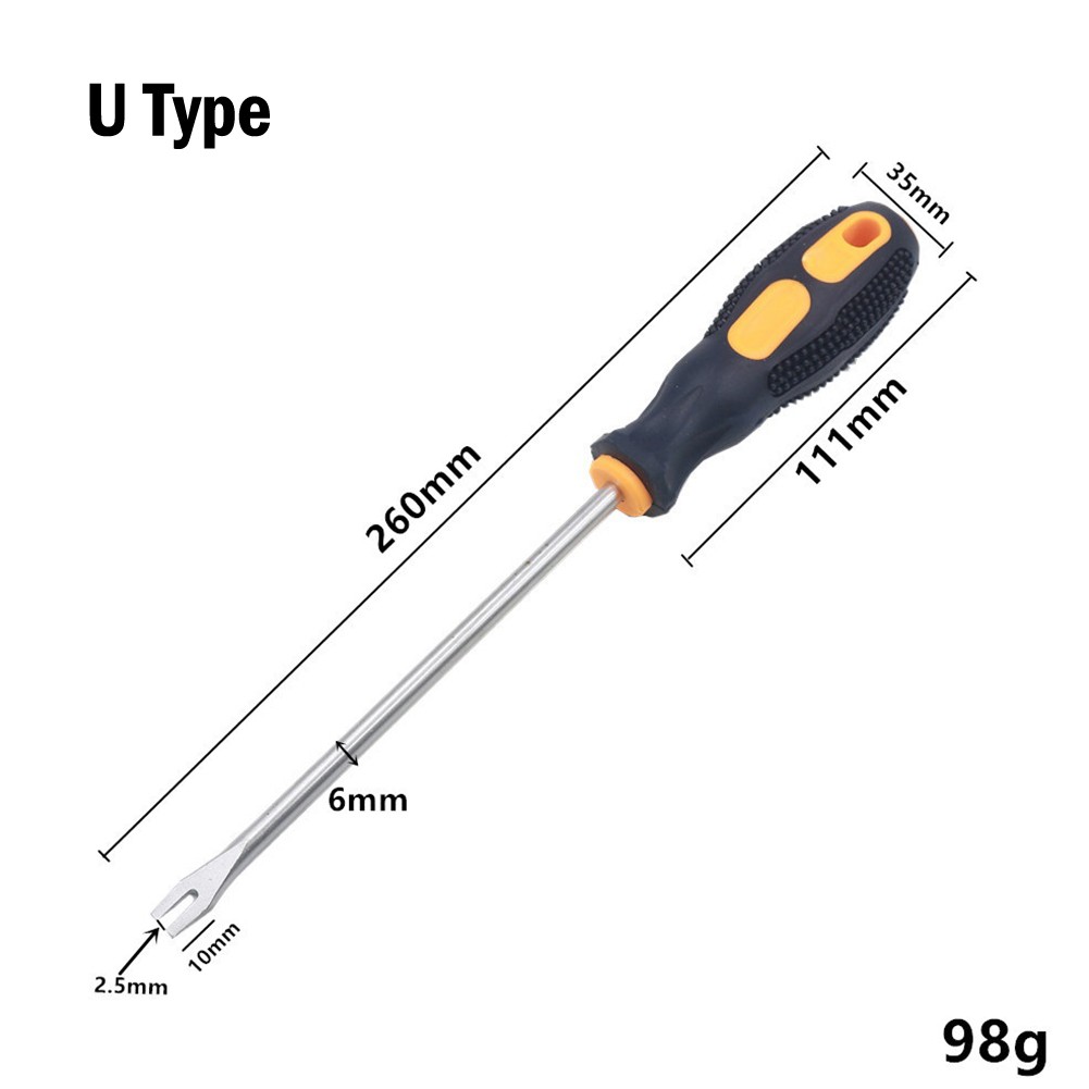 Comforhome Mạnh Mẽ Nail Remover dụng cụ cạy nắp 260Mm U V Loại Tuốc Nơ Vít Cho Thợ Mộc
