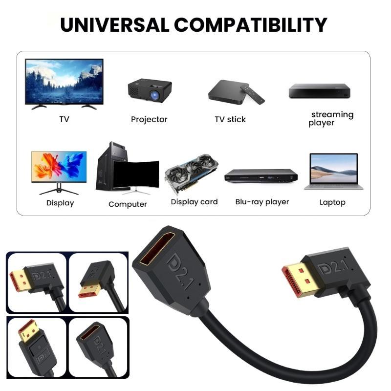 Cáp 2.1 52gbps hỗ trợ 16K 8K và 4K240hz với HDCP và khả năng tương thích thiết bị rộng 4090 7900xtx