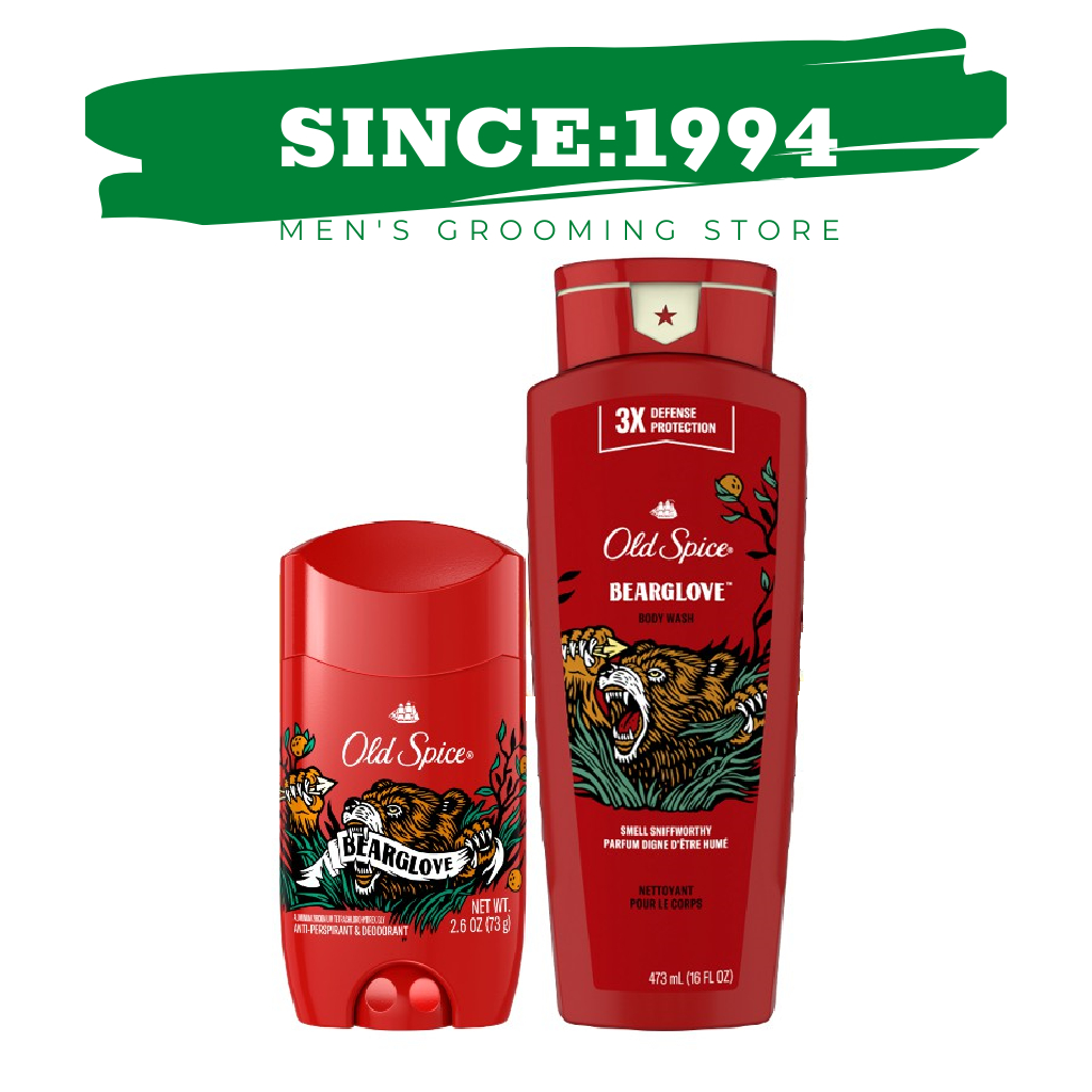 Combo lăn khử mùi old spice bearglove 73g & sữa tắm old spice bearglove 473ml