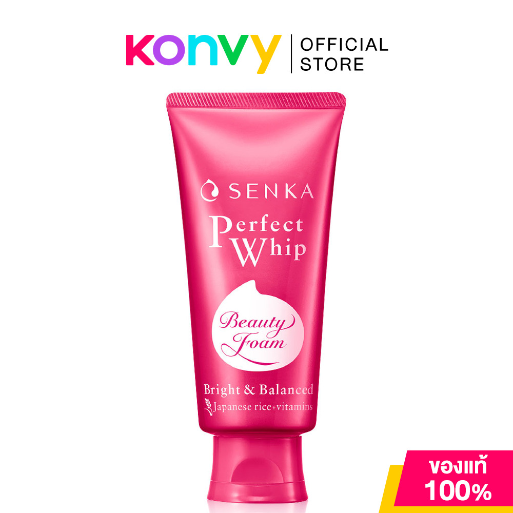 Senka Perfect Whip Bright &amp; Balanced 100g วิปโฟมเซนกะ ช่วยผลัดเซลล์ผิว สะอาดอ่อนโยน พร้อมเผยผิวไบรท์ใส ราคา 199 บาท*ส่งฟรี